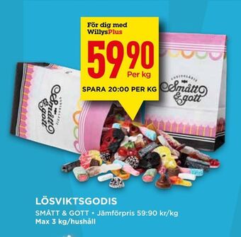 Willys Lösviktsgodis erbjuda