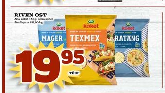 Din Mat Riven ost erbjuda