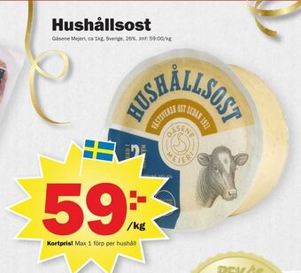 Pekås Hushållsost erbjuda