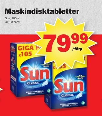 Pekås Maskindisktabletter erbjuda