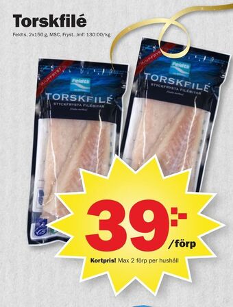 Pekås Torskfilé erbjuda