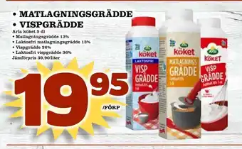 Matlagningsgrädde • vispgrädde