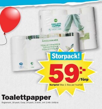 Pekås Toalettpapper erbjuda
