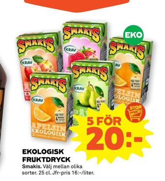Stora Coop Ekologisk fruktdryck erbjuda