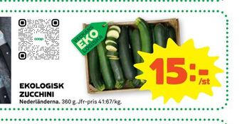 Stora Coop Ekologisk zucchini erbjuda