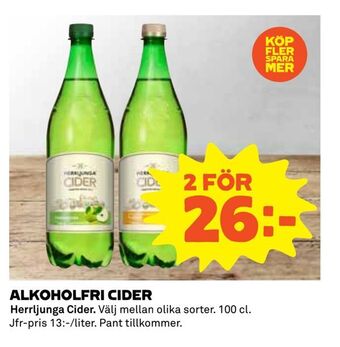 Coop Extra Alkoholfri cider erbjuda