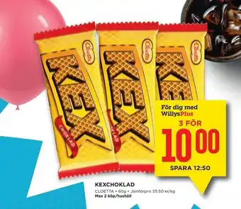 Willys Hemma Kexchoklad erbjuda