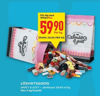 Willys Hemma Lösviktsgodis erbjuda