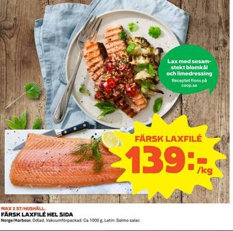 Coop Färsk laxfilé erbjuda