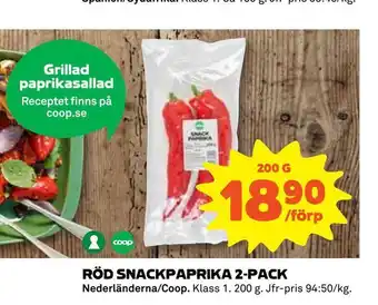 Röd snackpaprika 2-pack