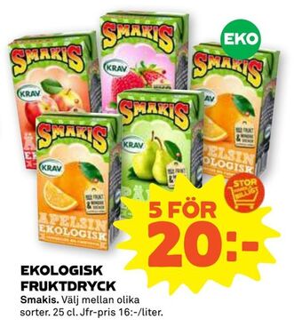 Stora Coop Ekologisk fruktdryck erbjuda