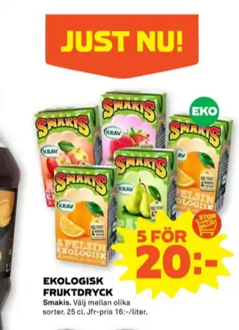 Coop Forum Smakis fruktdryck erbjuda