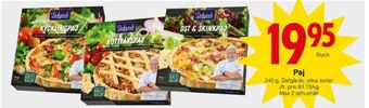 Matöppet Dafgårds matpajer erbjuda