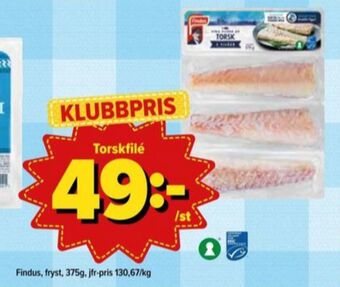 Östenssons Findus torskfilé erbjuda