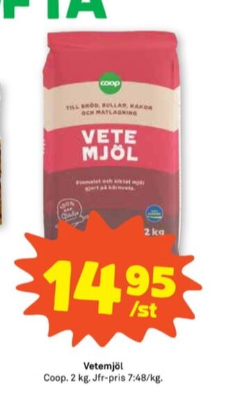 Stora Coop Coop vetemjöl erbjuda