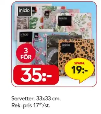 Bo Ohlsson Servetter 33x33cm erbjuda