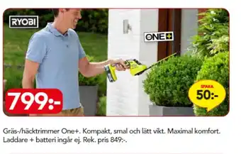 Bo Ohlsson Gräs-/häcktrimmer One+ Kompakt smal och lätt vikt Maximal komfort erbjuda