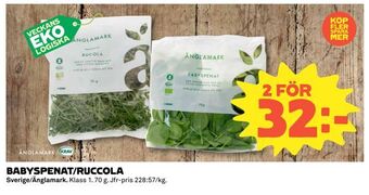 Coop Babyspenat/ruccola erbjuda