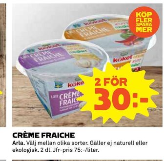 Coop Crème fraiche erbjuda