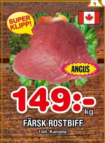 Nya Pulsen Färsk rostbiff erbjuda