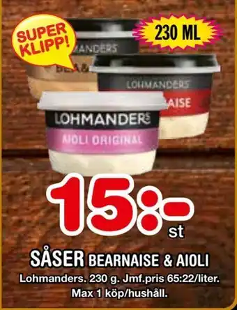Nya Pulsen Såser bearnaise & aioli erbjuda