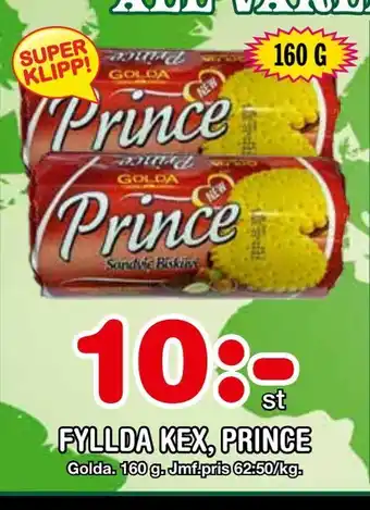 Nya Pulsen Fyllda kex, prince erbjuda