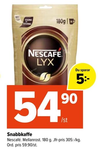 Coop Extra Snabbkaffe erbjuda