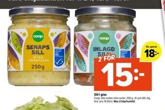 Coop Extra Sill i glas erbjuda