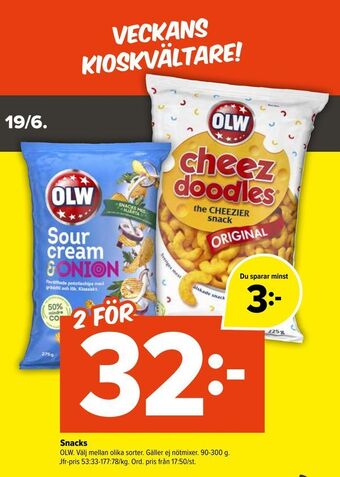 Coop Extra Snacks erbjuda