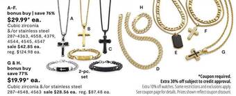 JC Penney Cubic Zirconia &-or Stainless Steel offer
