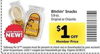 Safeway Bitchin' Snacks offer