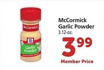Safeway McCormick Garlic Powder offer