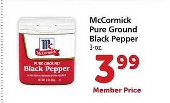 Safeway McCormick Pure Ground Black Pepper offer