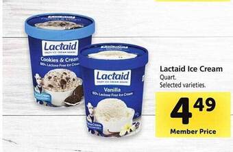 Safeway Lactaid Ice Cream offer