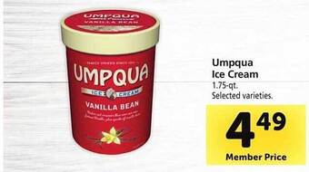 Safeway Umpqua Ice Cream offer