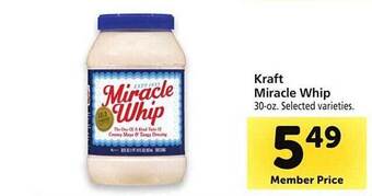 Safeway Kraft Miracle Whip offer