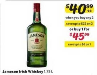 Winn Dixie Jameson Irish Whiskey offer