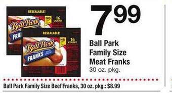 Safeway Ball Park Family Size Meat Franks offer