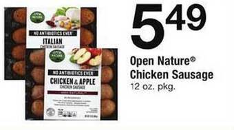 Safeway Open Nature Chicken Sausage offer