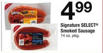 Safeway Signature Select Smoked Sausage offer