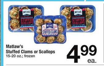 Safeway Matlaw's Stuffed Clams Or Scallops offer