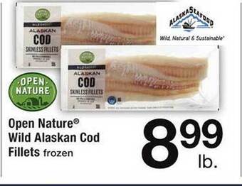 Safeway Open Nature Wild Alaskan Cod Fillets Frozen offer
