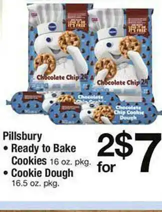 Safeway Pillsbury Ready To Bake Cookies, Cookie Dough offer
