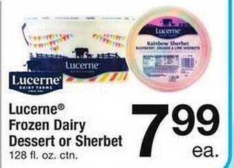 Safeway Lucerne Frozen Dairy Dessert Or Sherbet offer
