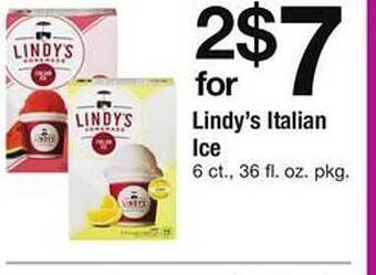 Safeway Lindy's Italian Ice offer