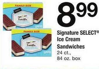 Safeway Signature Select Ice Cream Sandwiches offer