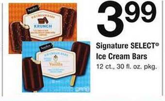 Safeway Signature Select Ice Cream Bars offer