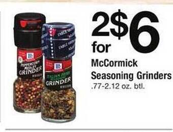 Safeway Mccormick Seasoning Grinders offer