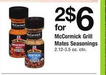 Safeway Mccormick Grill Mates Seasonings offer