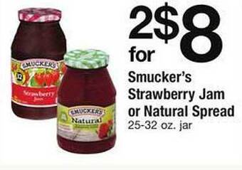 Safeway Smucker's Strawberry Jam Or Natural Spread offer